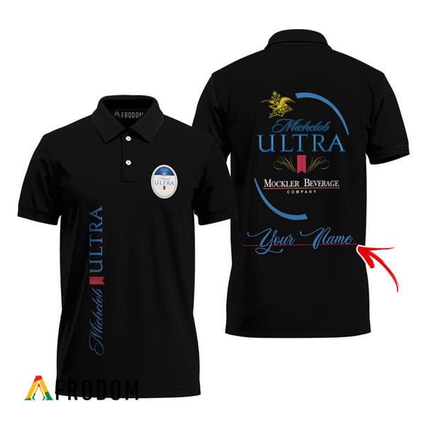 Customized Michelob ULTRA Black Polo Shirt
