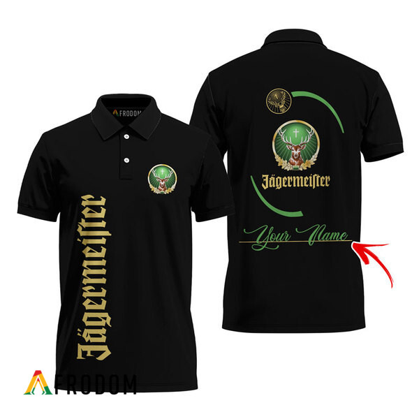 Customized Jagermeister Black Polo Shirt