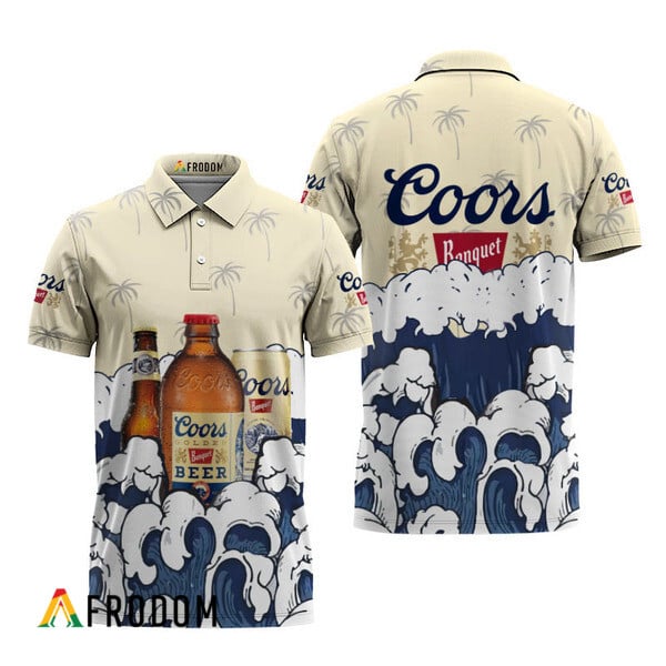 Coors Banquet Summer Waves Polo Shirt