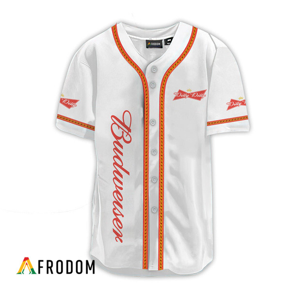 Budweiser White Dilly Dilly Baseball Jersey