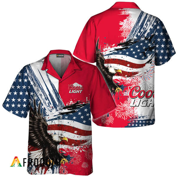 Coors Light Fourth Of July Eagle Hawaiian Shirt