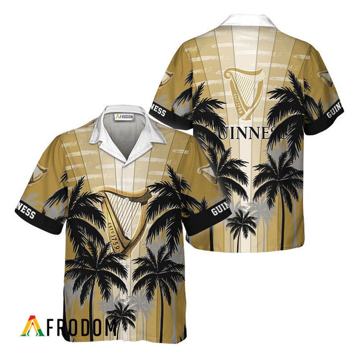 Guinness Tropical Coconut Palms Hawaiian Shirt