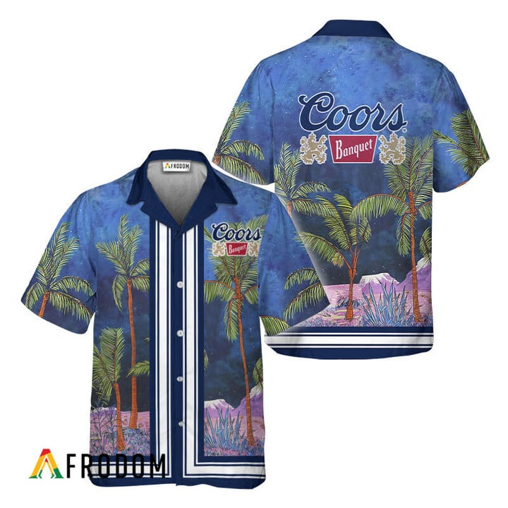 Coors Banquet Star Print Bermuda Hawaiian Shirt