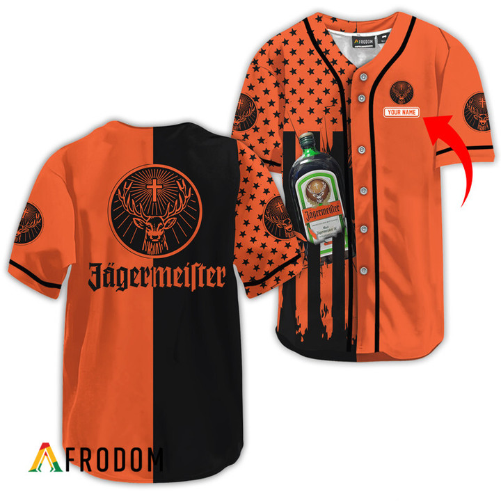 Personalized Jagermeister American Flag Baseball Jersey