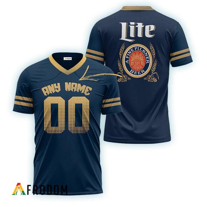 Personalized Miller Lite Blue Basic Football Jersey