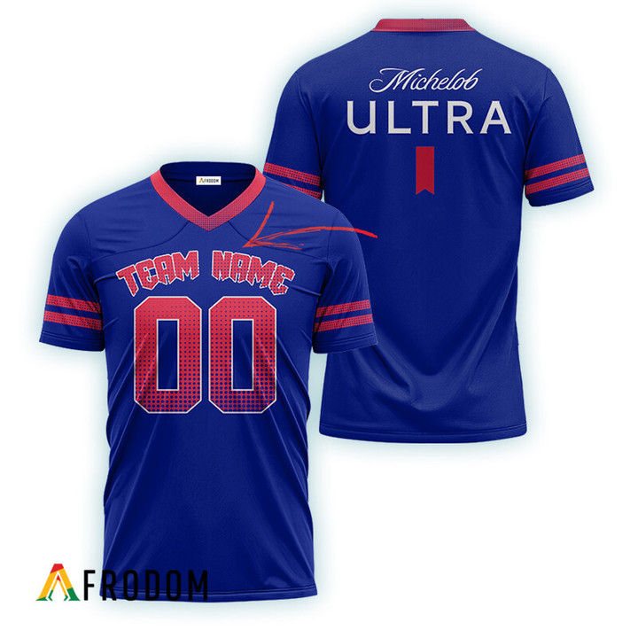 Personalized Michelob ULTRA Blue Basic Football Jersey