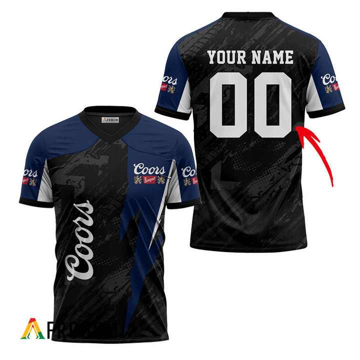 Personalized Coors Banquet Abstract Grunge Football Jersey