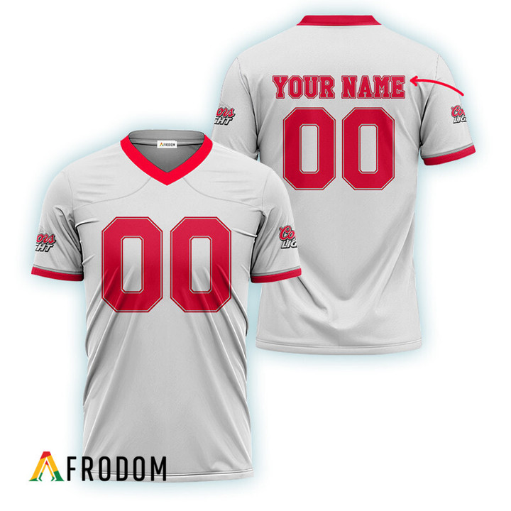 Personalized Coors Light White Basic Football Jersey