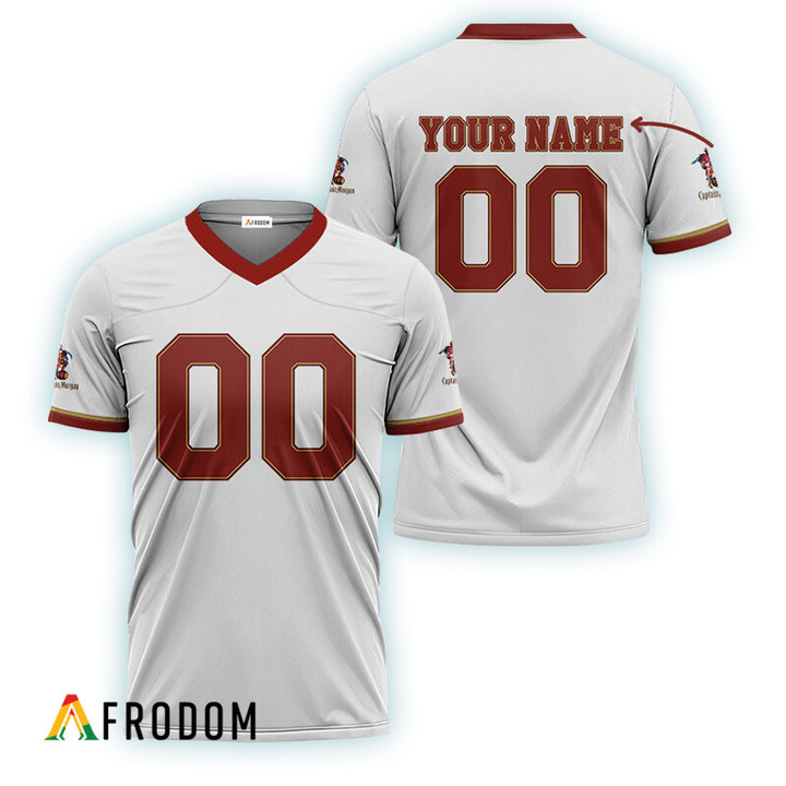 Personalized Captain Morgan White Basic Football Jersey