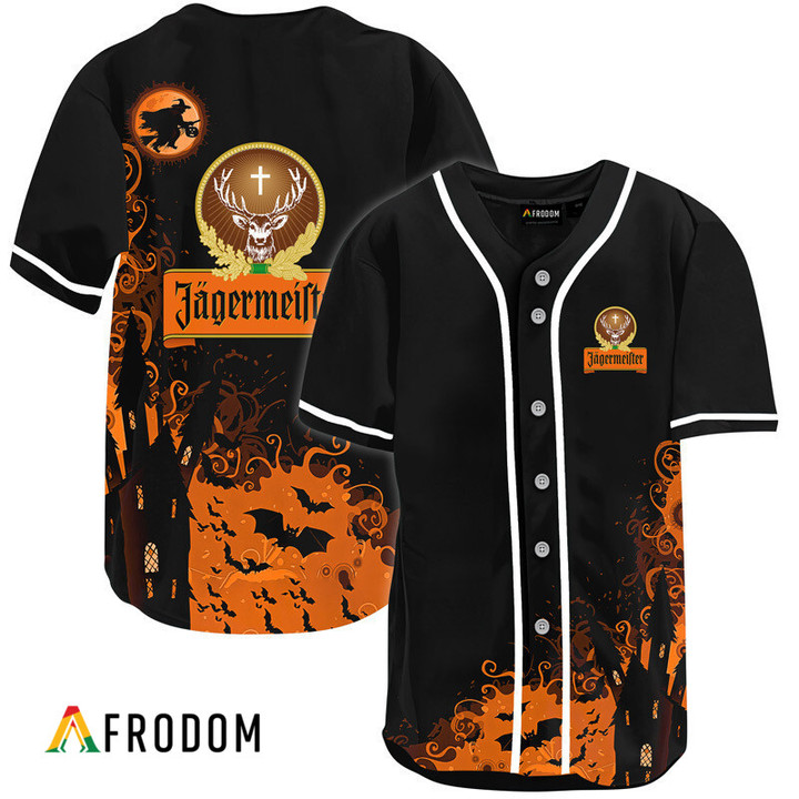 Jagermeister Black Halloween Witch Baseball Jersey