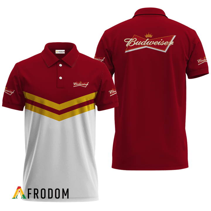 Budweiser Red Tennis Polo Shirt
