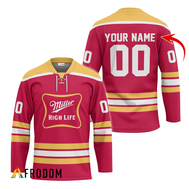 Personalized Miller High Life Pink Hockey Jersey
