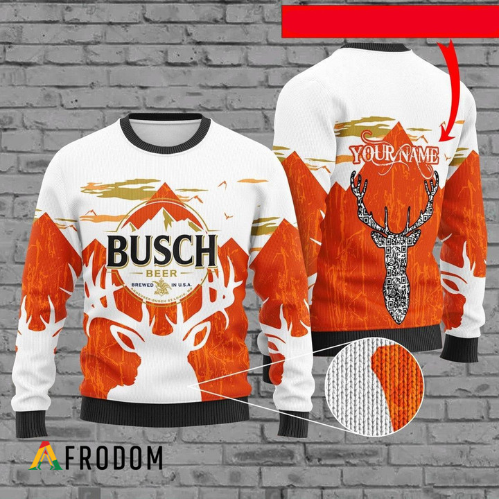 Personalized Busch Beer Christmas Sweater