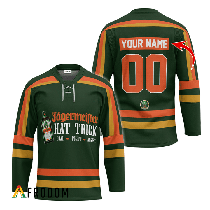 Personalized Jagermeister Hat Trick Hockey Jersey