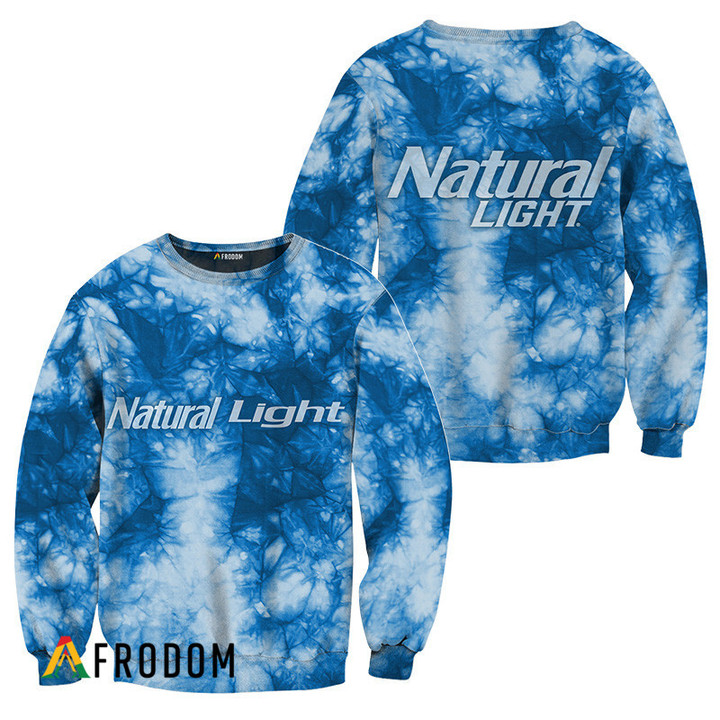 Natural Light Blue Tie-dye Sweatshirt