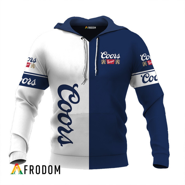 Personalized White and Blue Coors Banquet Claw Hoodie & Zip Hoodie
