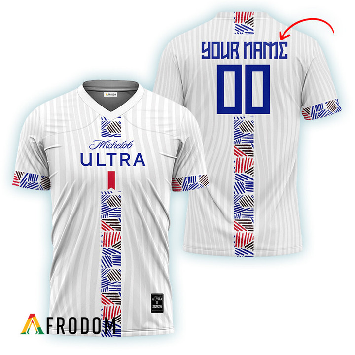 Personalized Michelob ULTRA White Usuyuki Football Jersey