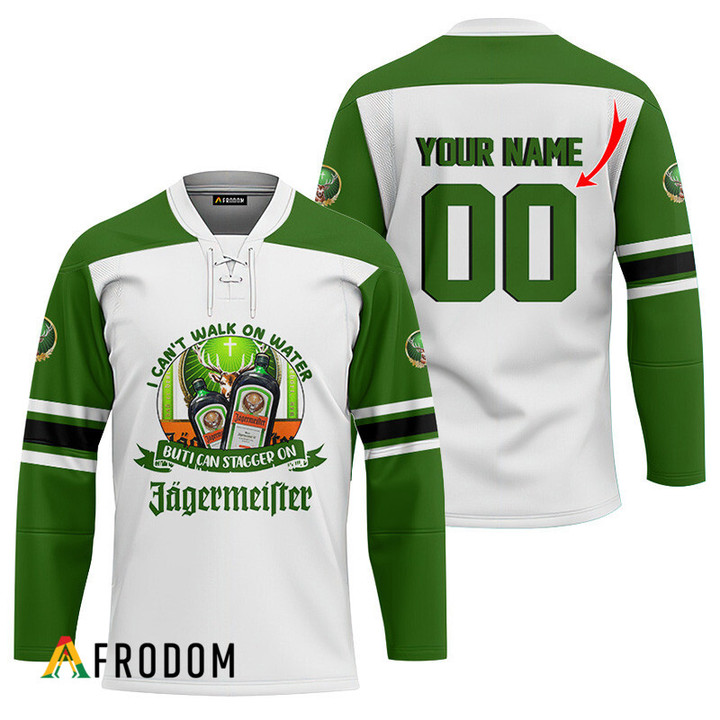Personalized I Can Stagger On Jagermeister Hockey Jersey