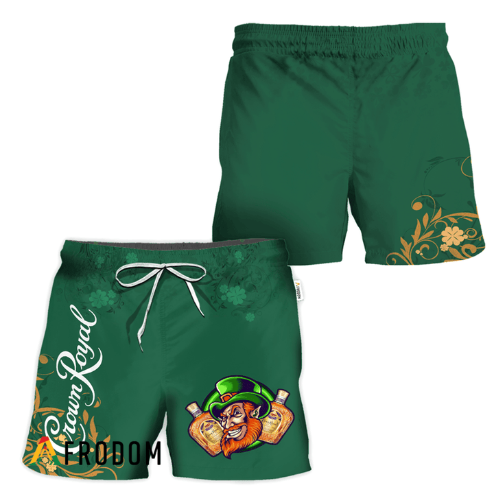 Crown Royal St. Patrick's Day Leprechaun Hawaiian Shorts