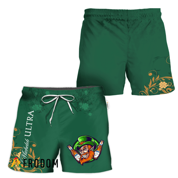 Michelob Ultra St. Patrick's Day Leprechaun Hawaiian Shorts