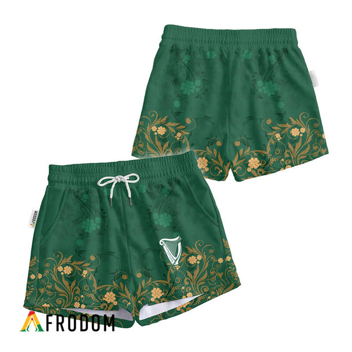 Guinness Beer St. Patrick's Day Shamrock Women's Casual Shorts