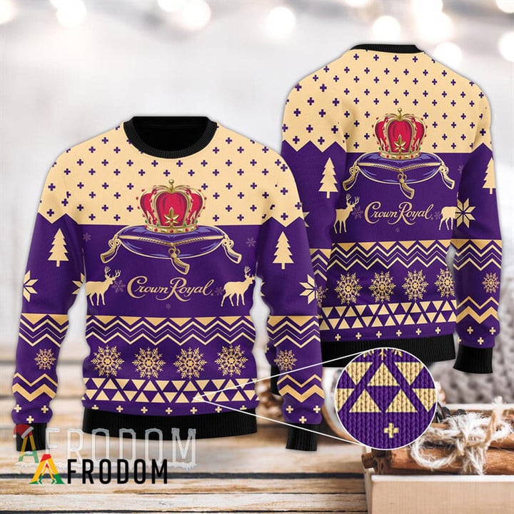 Modern Crown Royal Christmas Sweater