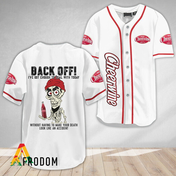 Achmed Back Off With Cheerwine Baseball Jersey