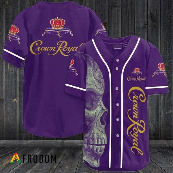 Vintage Purple Skull Crown Royal Baseball Jersey