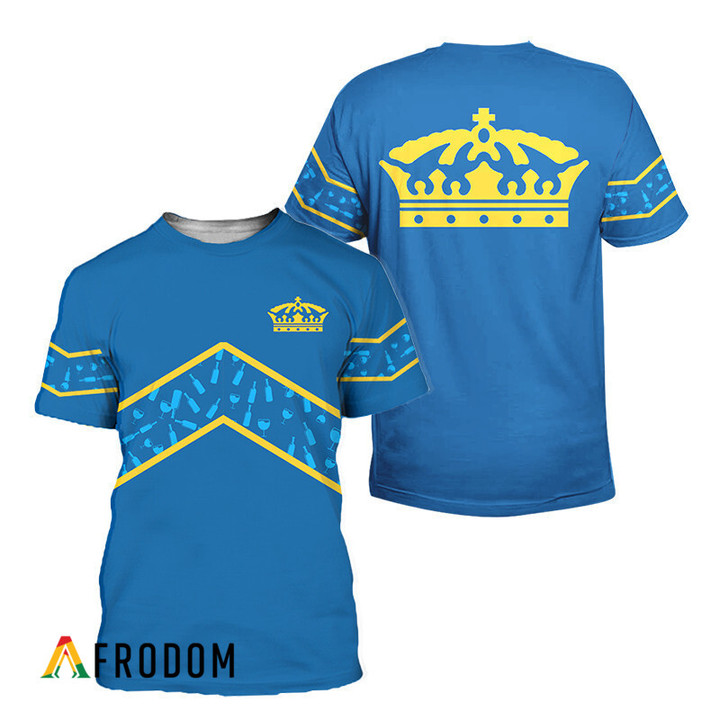 Corona Extra Beer Blue Wine Pattern T-Shirt