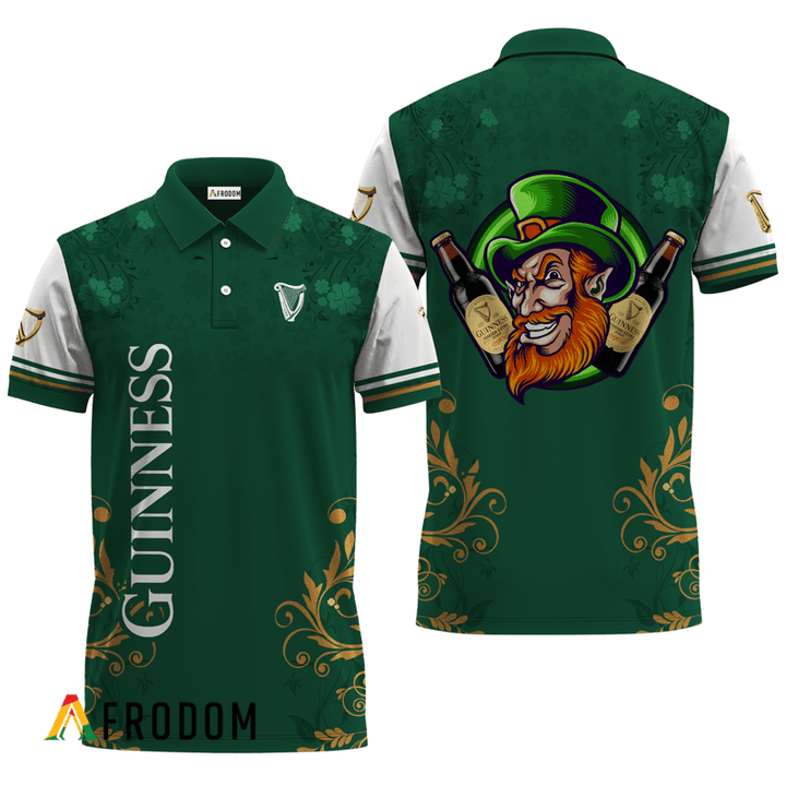 Guinness Beer St. Patrick's Day Leprechaun Polo Shirt