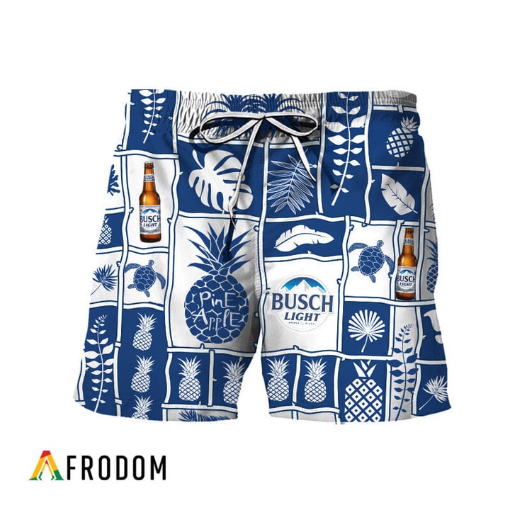 Busch Light Tropical Pineapple Hawaiian Shorts