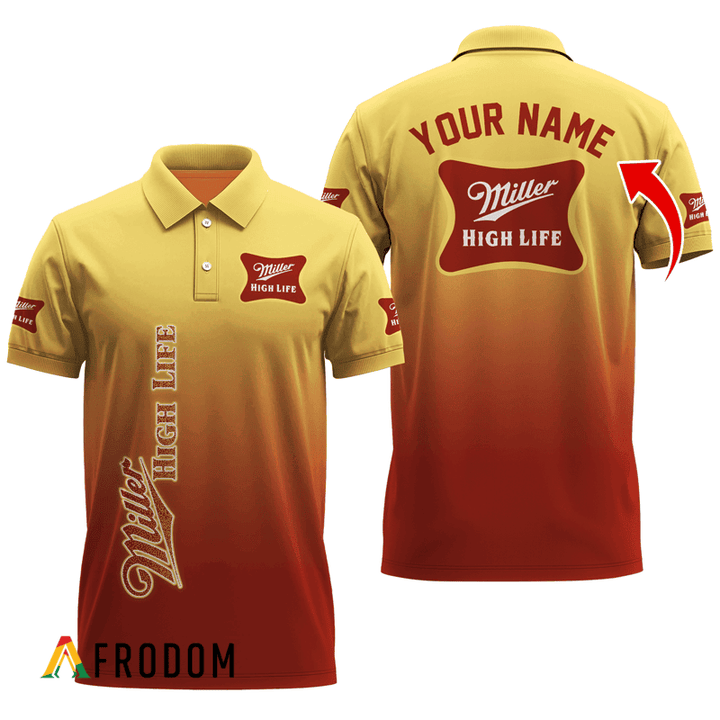 Personalized Miller High Life Gradient Polo Shirt