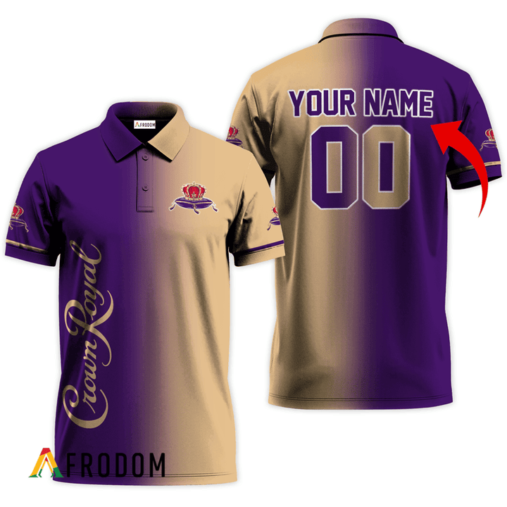 Personalized Gradient Crown Royal Polo Shirt