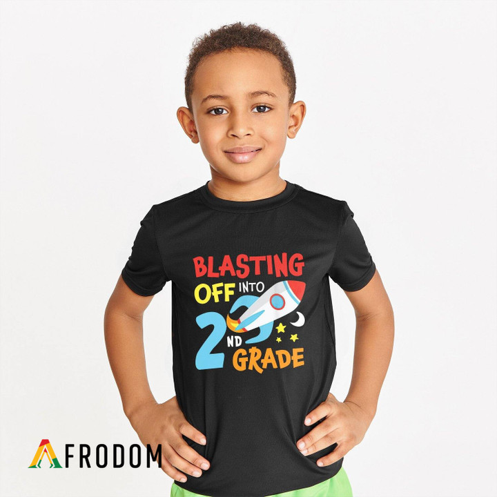Blasting Off Into 2nd Grade Kids T-shirt