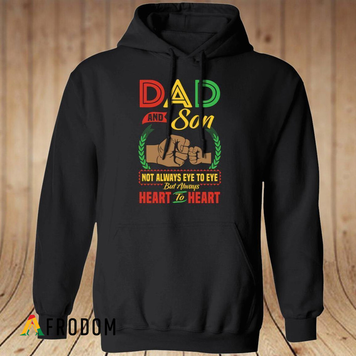 Dad And Son Heart To Heart Hoodie
