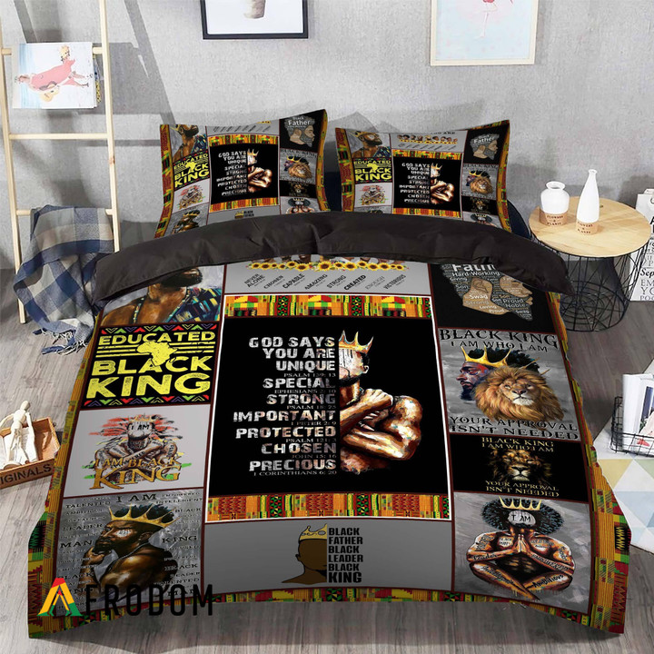 Educated Black King Bedding Set