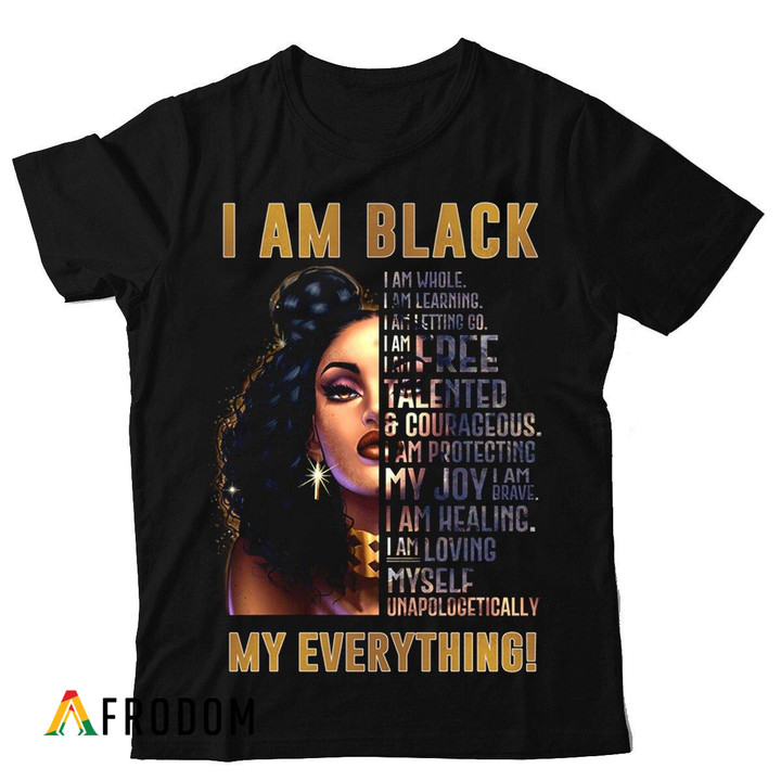I Am Black T-shirt - Afrodom