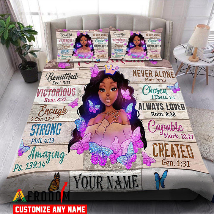 Personalized Black Girl Magic Bedding Set