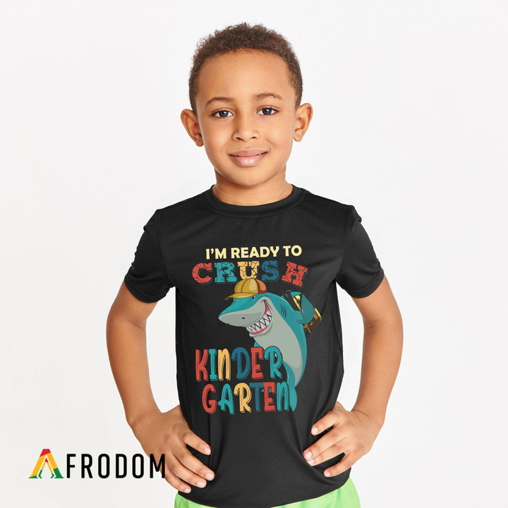Ready To Crush Kindergarten - Shark Attack Kids T-shirt
