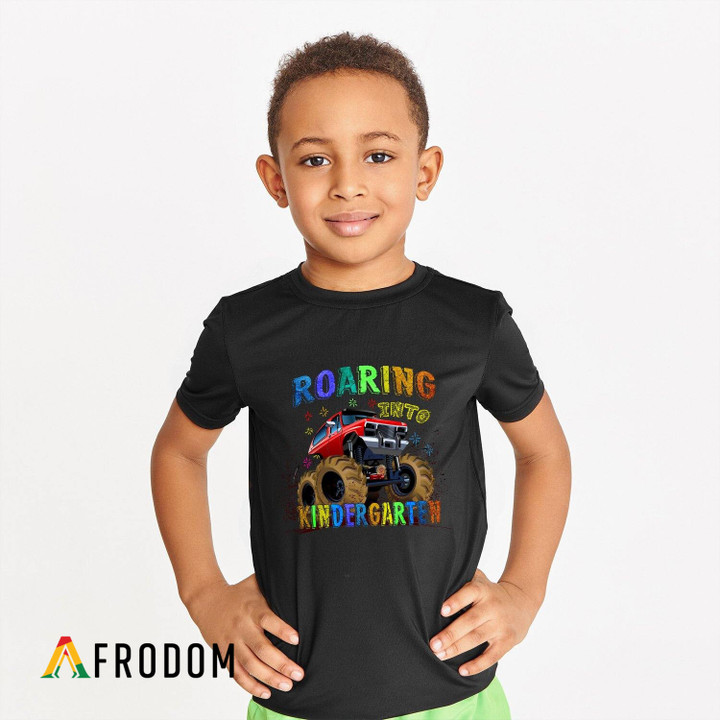 Roaring Into Kindergarten Kids T-shirt