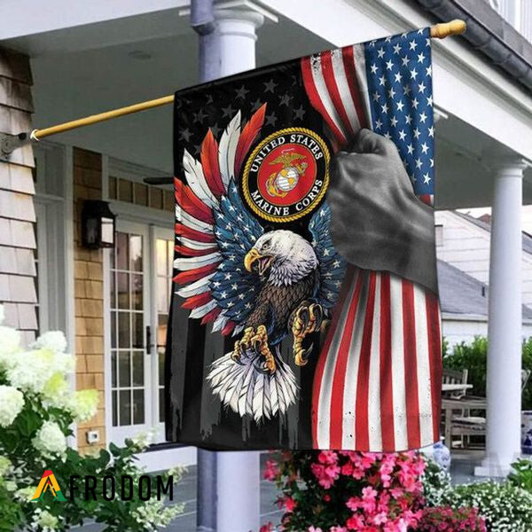 U.S Marine Corps Eagle American Flag