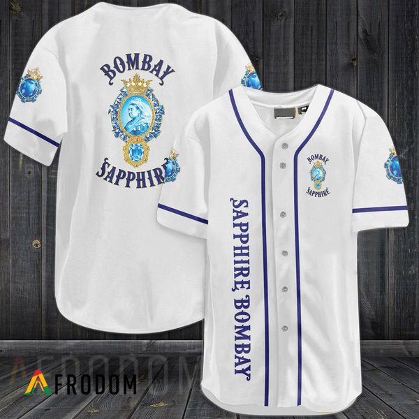 White Bombay Sapphire Baseball Jersey