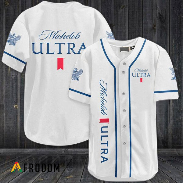 White Michelob Ultra Baseball Jersey
