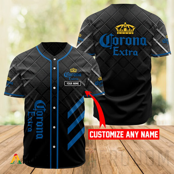 Personalized Black Corona Beer Baseball Jersey