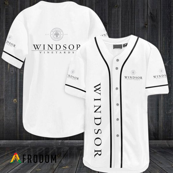 White Windsor Vineyards Wine Baseball Jersey