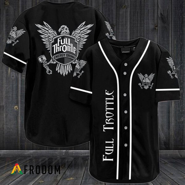 Black Full Throttle Baseball Jersey