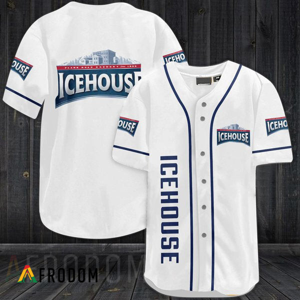 White Icehouse Beer Baseball Jersey