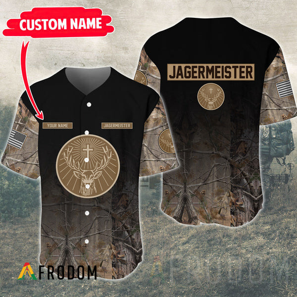 Personalized Deer Hunting Jagermeister Baseball Jersey