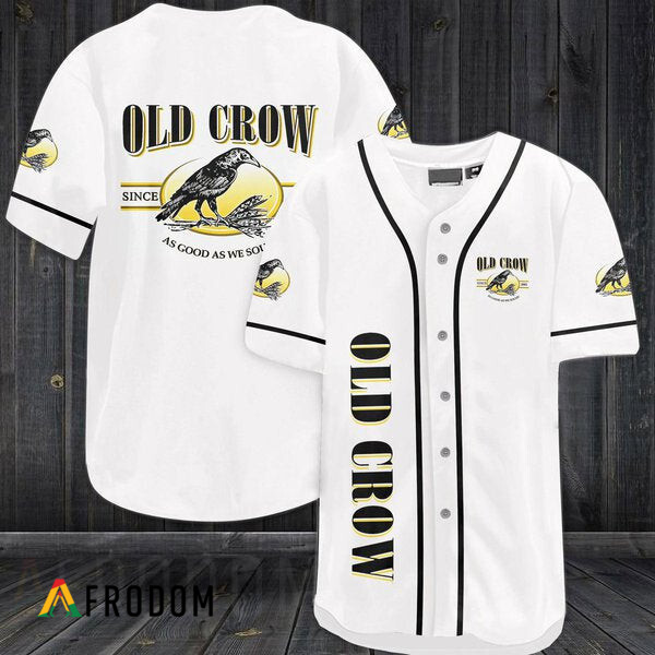 White Old Crow Whiskey Baseball Jersey