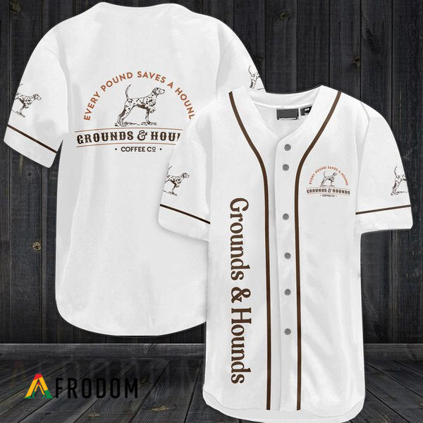 White Grounds & Hounds Coffee Co Baseball Jersey